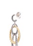 Detail View - Click To Enlarge - JOHN HARDY - 18k yellow gold silver hammered chain effect interlocking hoop earrings