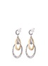 Main View - Click To Enlarge - JOHN HARDY - 18k yellow gold silver hammered chain effect interlocking hoop earrings