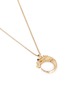 Figure View - Click To Enlarge - JOHN HARDY - Diamond sapphire 18k yellow gold Naga hoop pendant necklace