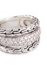 Detail View - Click To Enlarge - JOHN HARDY - Diamond silver chain effect three row ring