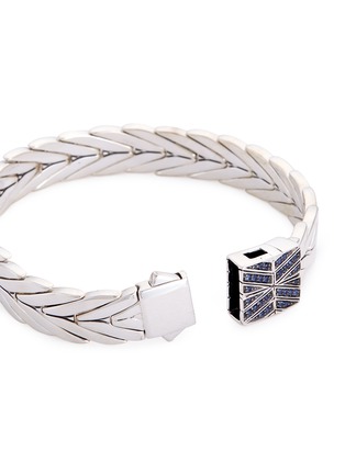 Detail View - Click To Enlarge - JOHN HARDY - Sapphire silver weave effect link chain bracelet