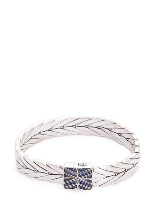 Main View - Click To Enlarge - JOHN HARDY - Sapphire silver weave effect link chain bracelet