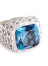 Detail View - Click To Enlarge - JOHN HARDY - Topaz silver woven chain effect signet ring