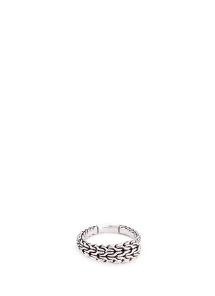 Main View - Click To Enlarge - JOHN HARDY - Silver woven chain effect ring