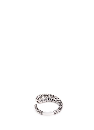 Figure View - Click To Enlarge - JOHN HARDY - Silver woven chain effect ring