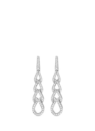 Main View - Click To Enlarge - JOHN HARDY - Diamond silver loop chain drop earrings