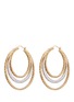Main View - Click To Enlarge - JOHN HARDY - Diamond 18k yellow gold chain effect concentric hoop earrings