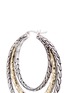 Detail View - Click To Enlarge - JOHN HARDY - 18k yellow gold silver hammered chain effect concentric hoop earrings