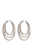 Main View - Click To Enlarge - JOHN HARDY - 18k yellow gold silver hammered chain effect concentric hoop earrings