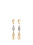 Main View - Click To Enlarge - JOHN HARDY - 18k yellow gold silver hammered chain effect teardrop earrings