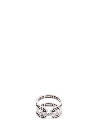 Main View - Click To Enlarge - JOHN HARDY - Diamond silver dotted ring