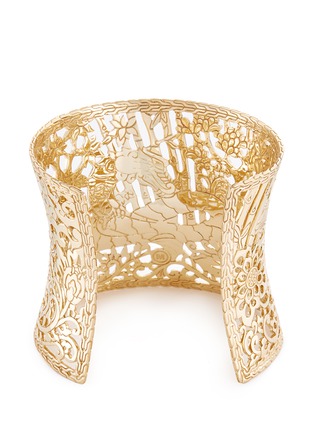Figure View - Click To Enlarge - JOHN HARDY - Diamond sapphire 18k yellow gold Naga wide cuff
