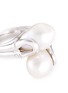 JOHN HARDY - Freshwater pearl rhodium silver bamboo bypass ring