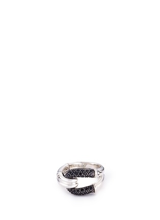 Main View - Click To Enlarge - JOHN HARDY - Sapphire spinel silver bamboo hoop ring