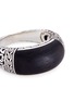 Detail View - Click To Enlarge - JOHN HARDY - Ebony wood silver chain effect dome ring