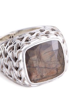 Detail View - Click To Enlarge - JOHN HARDY - 'Classic Chain' sapphire silver ring