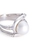 Detail View - Click To Enlarge - JOHN HARDY - Freshwater pearl rhodium silver bamboo ring