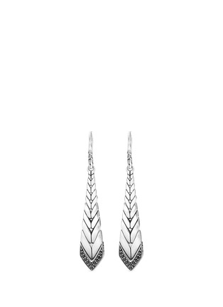 Main View - Click To Enlarge - JOHN HARDY - Sapphire silver weave effect drop earrings