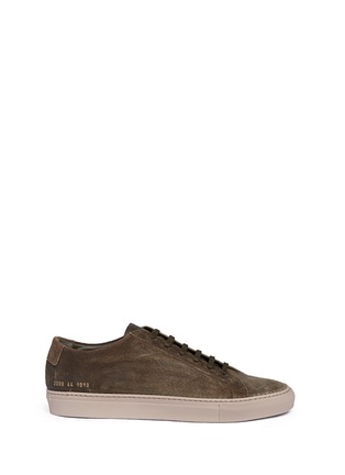 Main View - Click To Enlarge - COMMON PROJECTS - 'Archilles Low' waxed suede sneakers