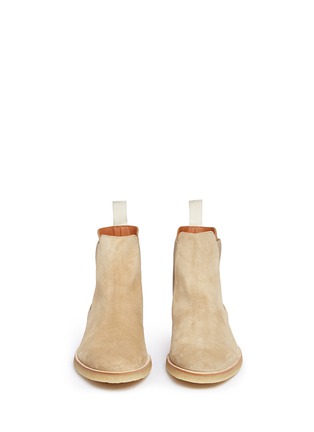 Front View - Click To Enlarge - COMMON PROJECTS - Suede Chelsea boots