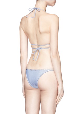 Back View - Click To Enlarge - SAME SWIM - 'The Vixen' denim effect wraparound bikini top