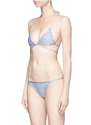 Figure View - Click To Enlarge - SAME SWIM - 'The Vixen' denim effect wraparound bikini top