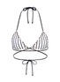 Main View - Click To Enlarge - SAME SWIM - 'The Vixen' stripe wraparound bikini top