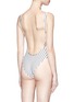 Back View - Click To Enlarge - SAME SWIM - 'The Goddess' stud stripe one-piece swimsuit