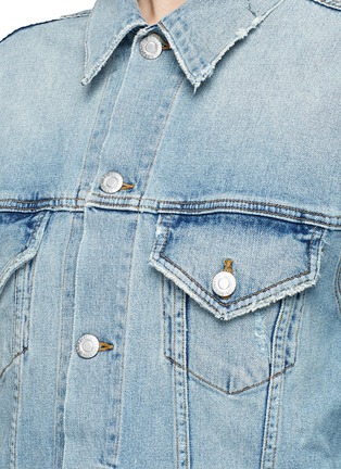 Detail View - Click To Enlarge - ADAPTATION - 'Forgive Me' embroidered denim jacket