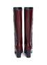 Back View - Click To Enlarge - MULBERRY - 'Marylebone' press stud knee high leather boots