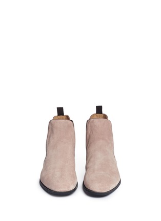 Front View - Click To Enlarge - HARRYS OF LONDON - 'Mark' suede Chelsea boots