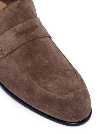 Detail View - Click To Enlarge - HARRYS OF LONDON - 'Edward' suede step-in penny loafers