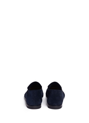 Back View - Click To Enlarge - HARRYS OF LONDON - 'Edward' suede step-in penny loafers