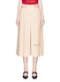 Main View - Click To Enlarge - GUCCI - Logo stamp print pleated wool twill culottes