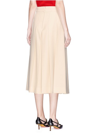 Figure View - Click To Enlarge - GUCCI - Logo stamp print pleated wool twill culottes