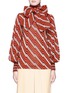 Main View - Click To Enlarge - GUCCI - Detachable pussybow collar diagonal Lurex knit sweater