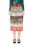 Main View - Click To Enlarge - GUCCI - 'Acid Blooms' patchwork print tiered plissé pleated silk crepe skirt