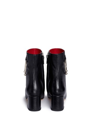 Back View - Click To Enlarge - DORATEYMUR - 'Nizip' barbell hoop leather ankle boots