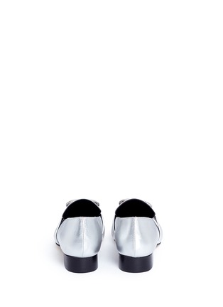 Back View - Click To Enlarge - DORATEYMUR - 'Harput' round buckle metallic leather loafers