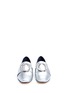 Front View - Click To Enlarge - DORATEYMUR - 'Harput' round buckle metallic leather loafers