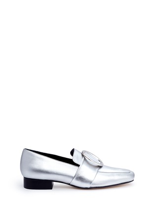 Main View - Click To Enlarge - DORATEYMUR - 'Harput' round buckle metallic leather loafers