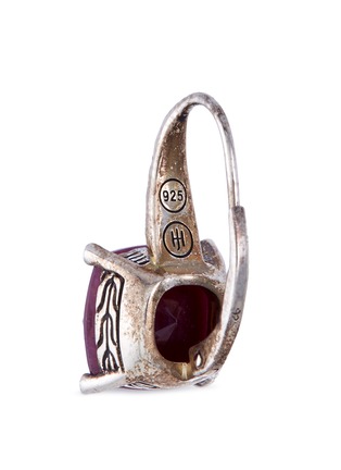 Detail View - Click To Enlarge - JOHN HARDY - Diamond magic cut ruby silver drop earrings