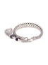 Figure View - Click To Enlarge - JOHN HARDY - Sapphire onyx tassel charm silver woven chain bracelet