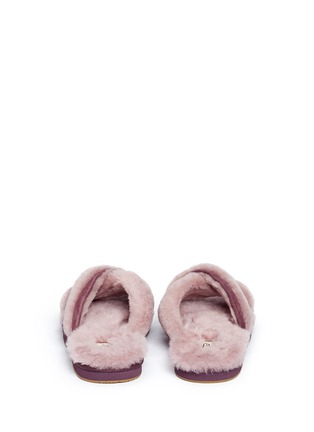 Back View - Click To Enlarge - UGG - 'Abela' sheepskin shearling suede slide sandals