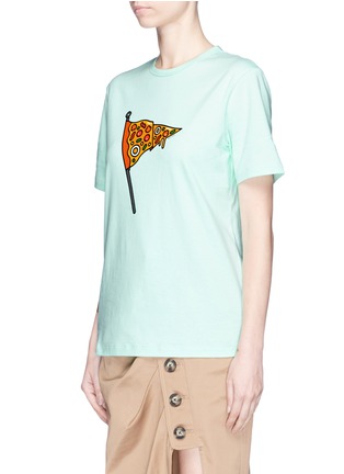 Front View - Click To Enlarge - MARIO CARPE X LANE CRAWFORD - Pizza flag print T-shirt