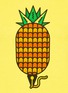Detail View - Click To Enlarge - MARIO CARPE X LANE CRAWFORD - Pineapple pen print T-shirt