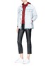 Figure View - Click To Enlarge - VINCE - Lambskin leather cropped pants
