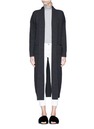 Main View - Click To Enlarge - VINCE - Wool-cashmere rib knit cardigan