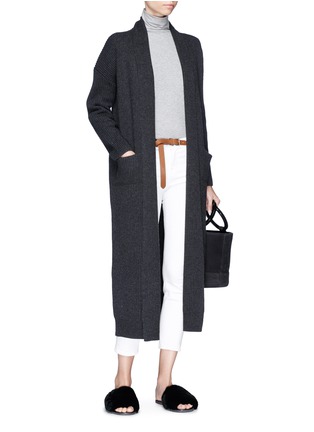 Figure View - Click To Enlarge - VINCE - Wool-cashmere rib knit cardigan