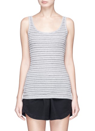 Main View - Click To Enlarge - VINCE - Double stripe Pima cotton tank top